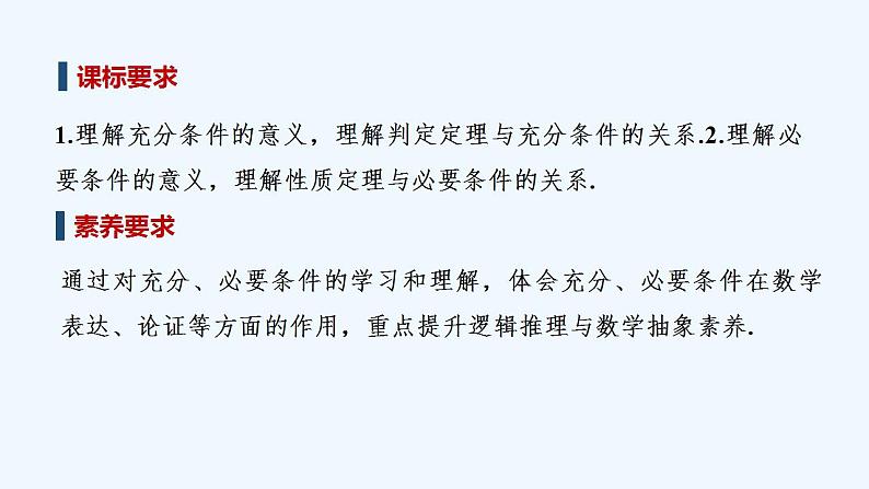 【最新版】高中数学（新人教B版）教案+同步课件第一课时　充分条件、必要条件02