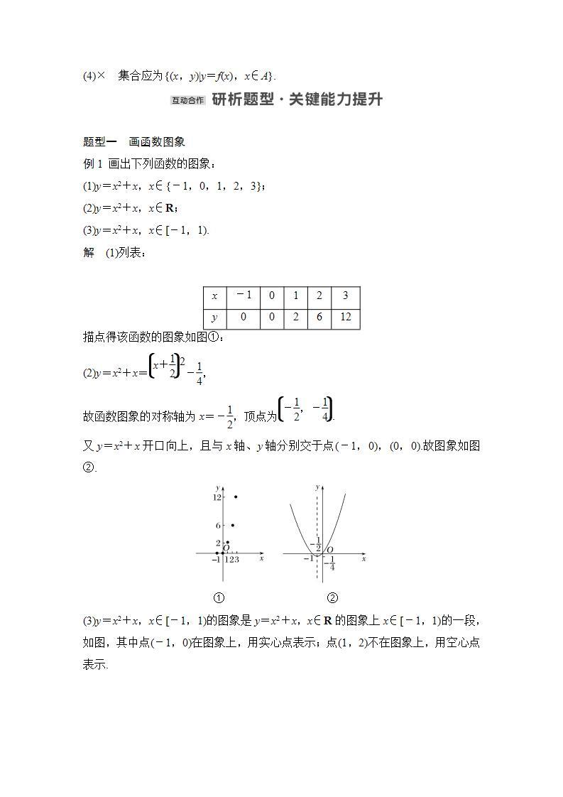 【最新版】高中数学（新苏教版）教案+同步课件第二课时　函数的图象02