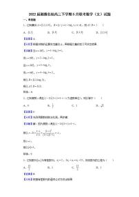 2022届湘豫名校高三下学期5月联考数学（文）试题含解析