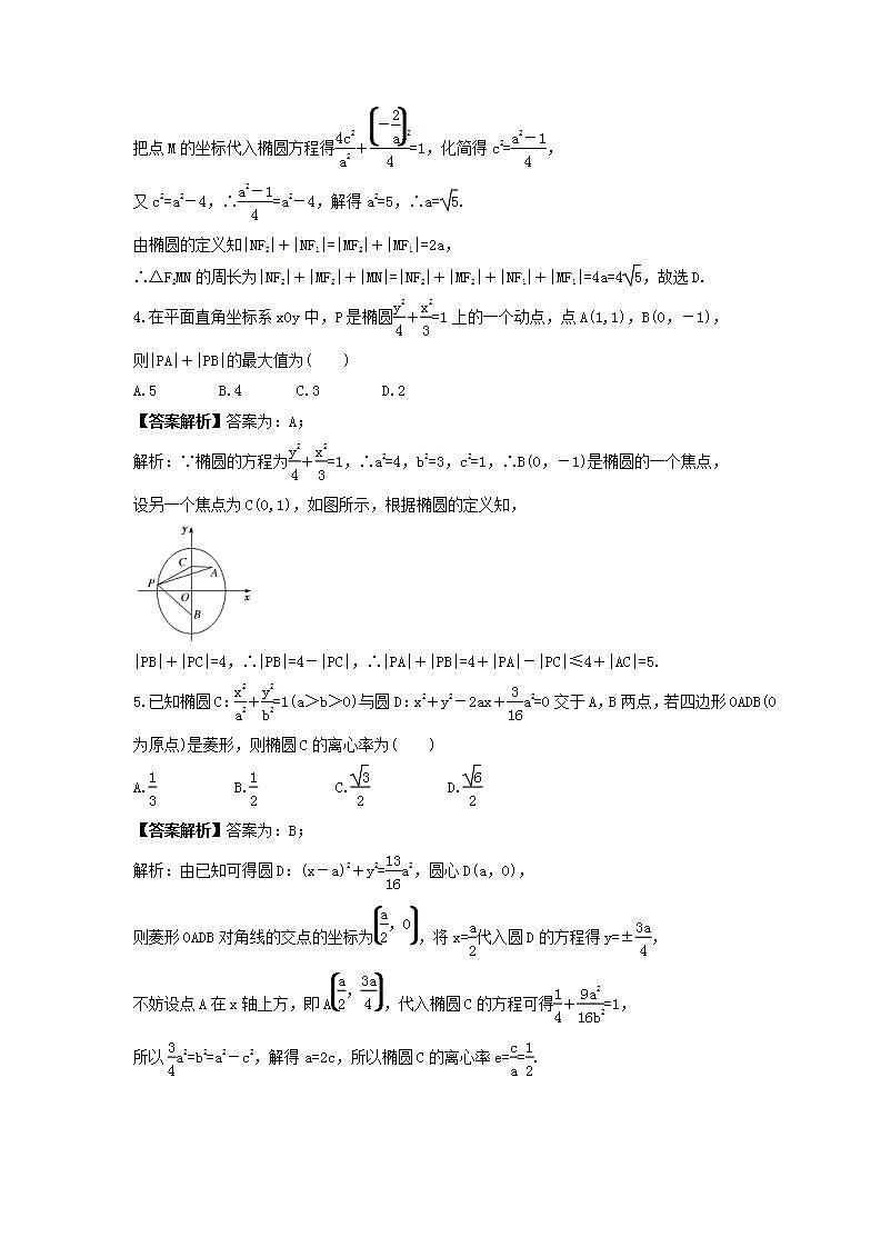 2023年高考数学一轮复习《椭圆》精选练习（含解析）第2页