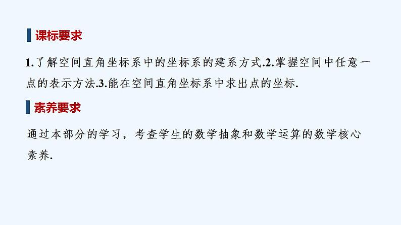 1.1　空间直角坐标系 1.2　点在空间直角坐标系中的坐标第2页