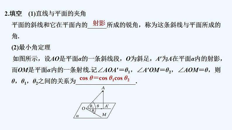 【最新版】高中数学（新人教B版）教案+同步课件1.2.3　直线与平面的夹角06