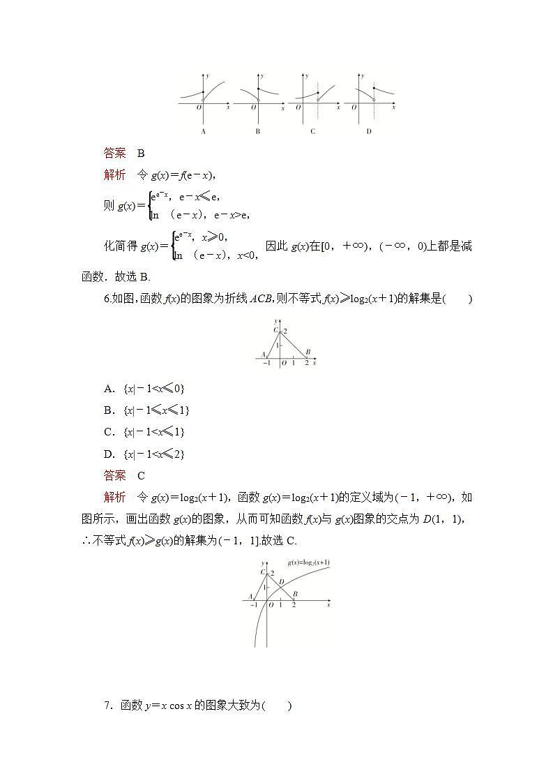 2023届高考数学一轮复习精选用卷 第三章 函数、导数及其应用 考点13 函数的图象+答案解析第3页