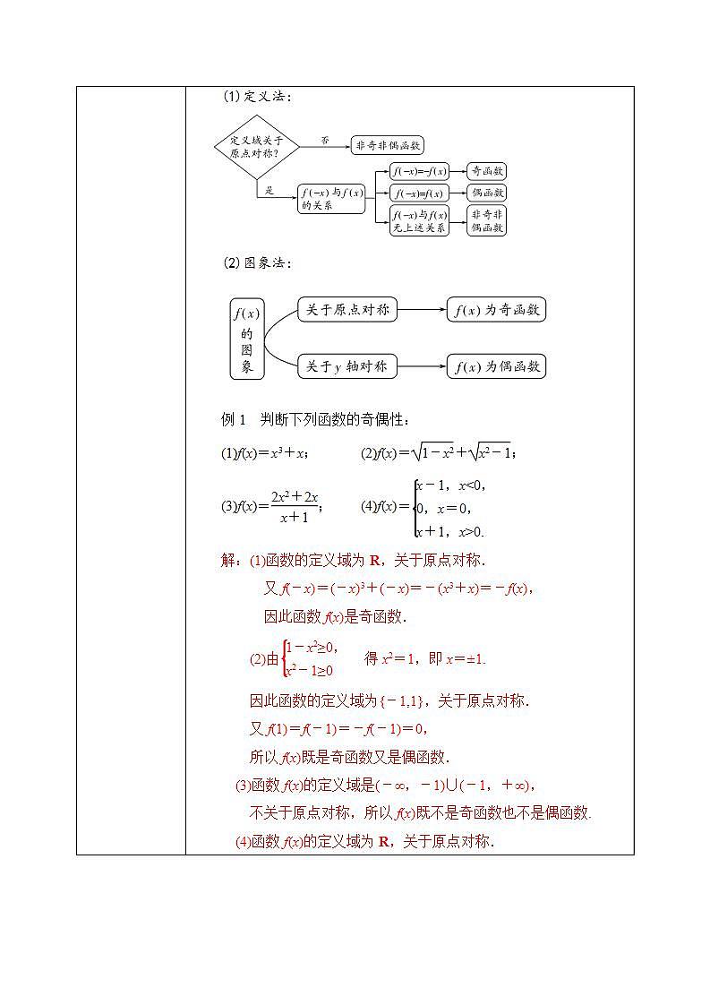 必修第一册高一上数学第三章3.2.2《第1课时函数的奇偶性》课件+教案03