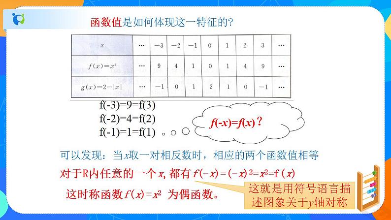 必修第一册高一上数学第三章3.2.2《第1课时函数的奇偶性》课件+教案04