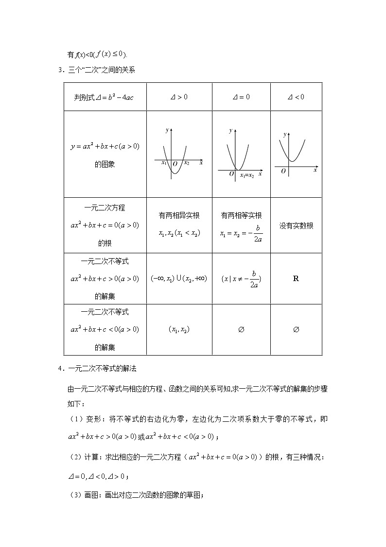 专题2.3 二次函数与一元二次方程、不等式（原卷版）第2页