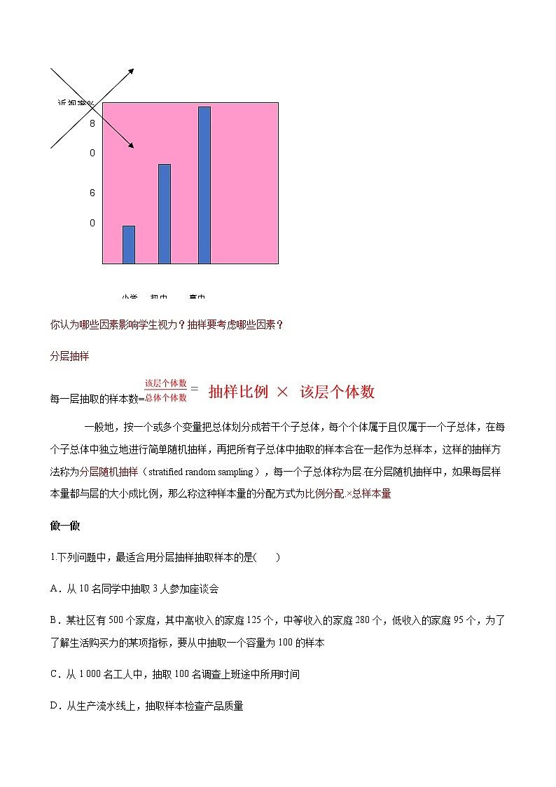 高中数学必修二  9.1.2 分层随机抽样 导学案第3页