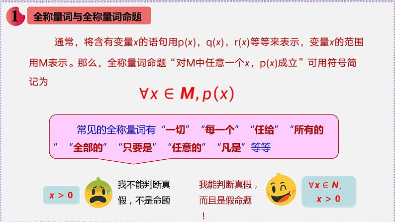 高中数学必修一 1.5 全称量词与存在量词-同步教学课件03