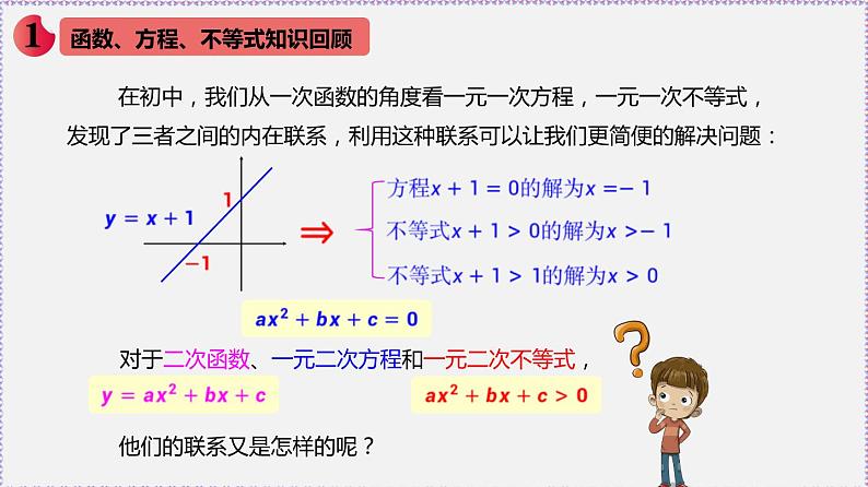高中数学必修一 2.3 二次函数与一元二次方程、不等式-同步教学课件第2页