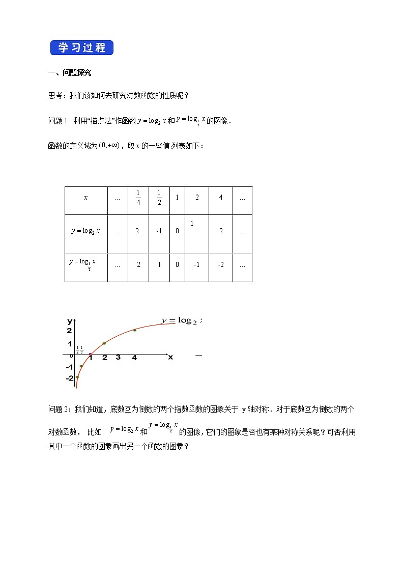 高中数学必修一 4.4.2 对数函数的图像和性质 导学案02