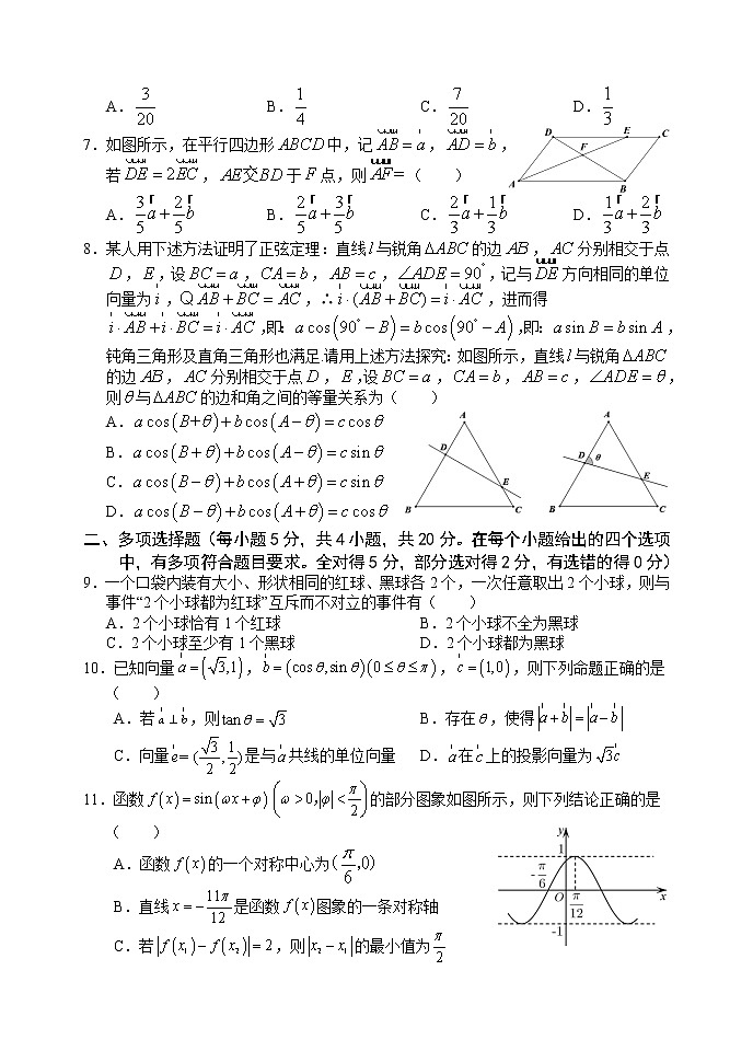 2022重庆市七校高一下学期期末考试数学试题含答案02