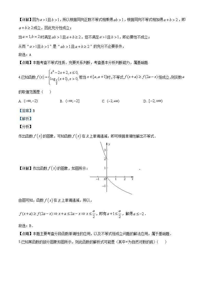 精品解析：浙江省宁波市五校(奉化中学、宁波中学、北仑中学等)2020届高三下学期高考适应性考试数学试题（解析版）03