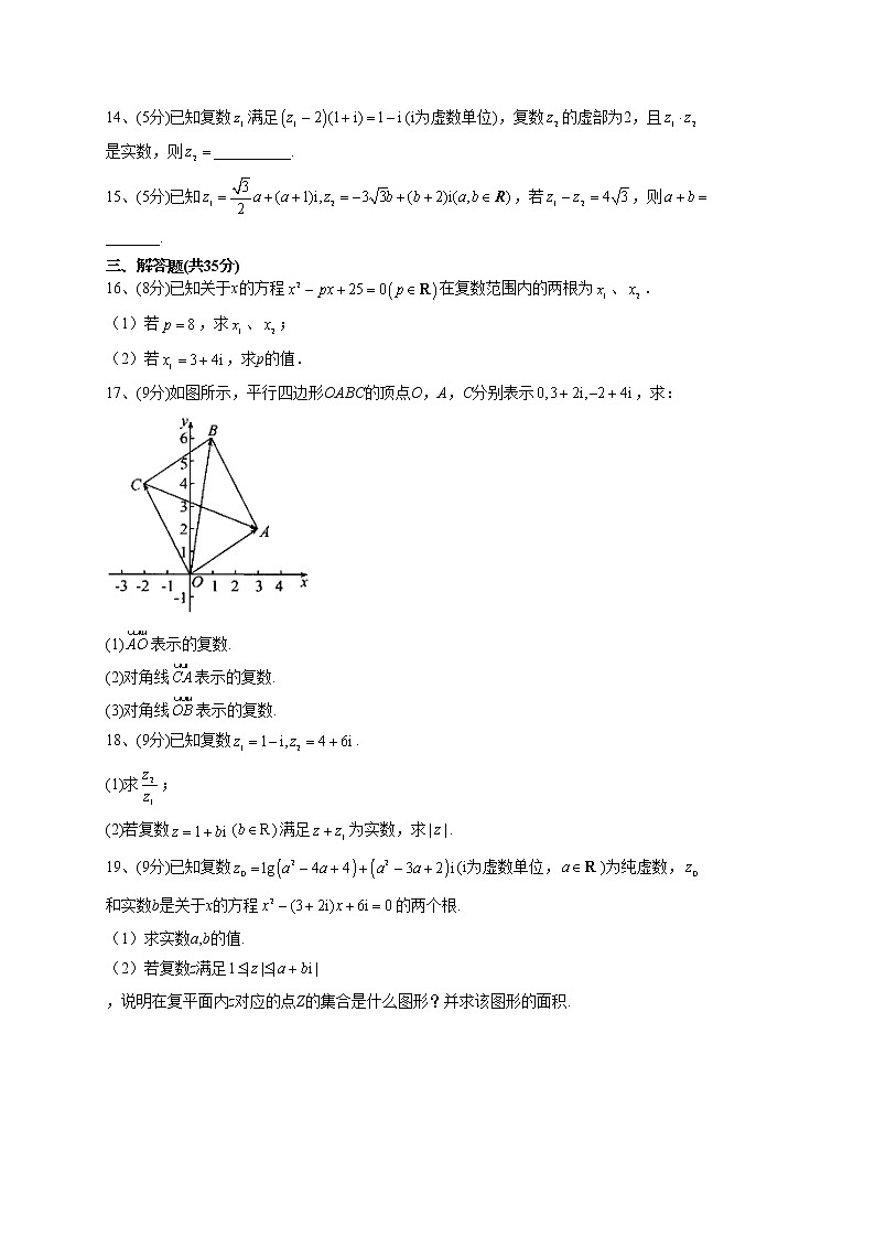 2022-2023学年人教B版2019  必修四10.2复数的运算  同步课时训练(word版含答案)02