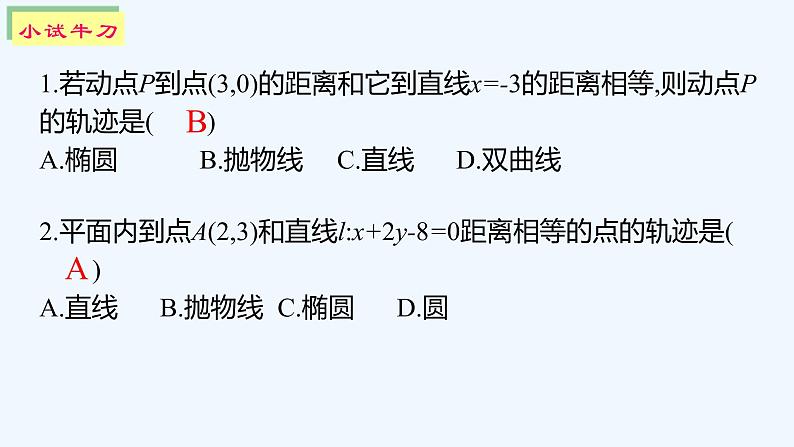 高中数学选择性必修一  3.3 抛物线及其标准方程课件08