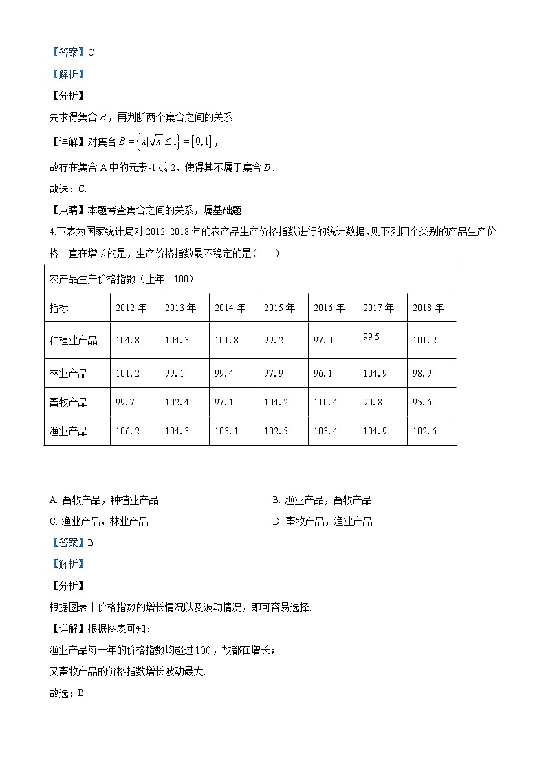 高中数学必修一 山东省威海市文登区-2020学年高一上学期期末数学试题（含答案）02