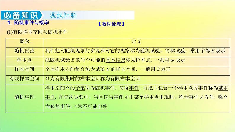 广东专用2023版高考数学一轮总复习第九章概率与统计9.3概率课件第3页