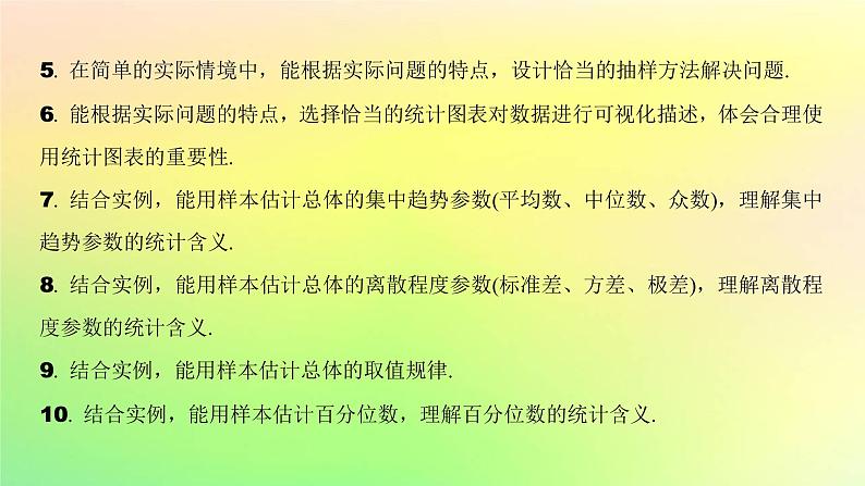 广东专用2023版高考数学一轮总复习第九章概率与统计9.6随机抽样与用样本估计总体课件第2页