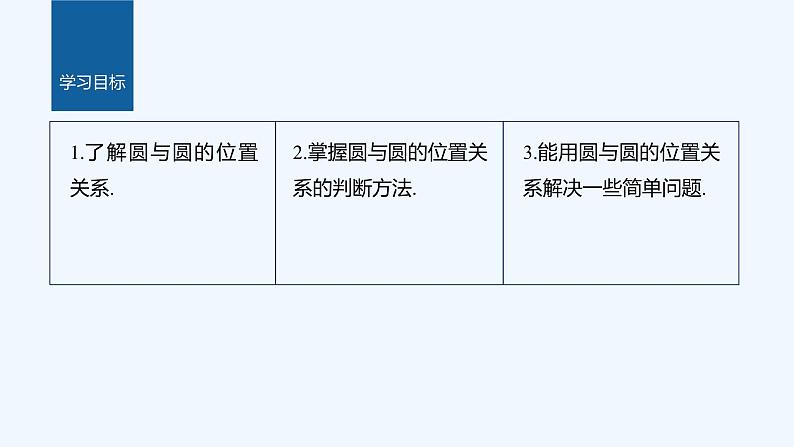 新教材北师大版步步高选择性必修一【学案+同步课件】第一章 2.4 圆与圆的位置关系02