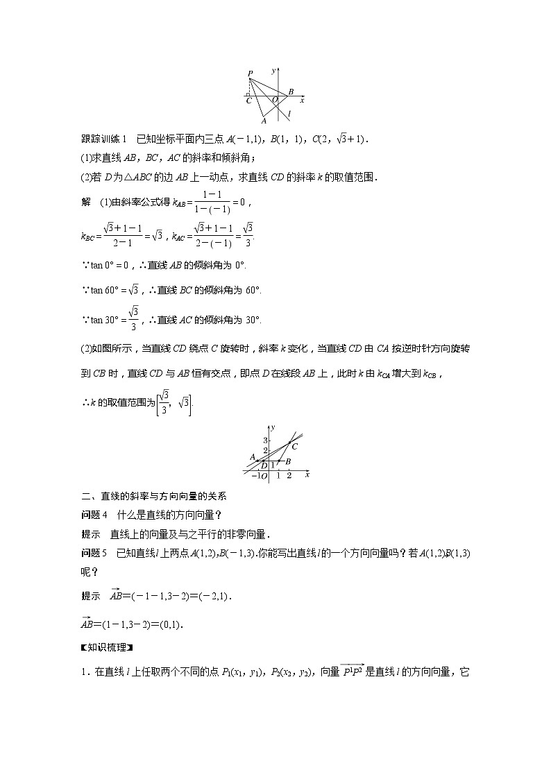 第一章 1.1~1.2 第2课时　直线的斜率与倾斜角、方向向量的关系第3页