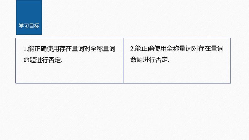 新教材北师大版学习笔记必修一第一章 2【学案+同步课件】.2 第2课时　全称量词命题与存在量词命题的否定02