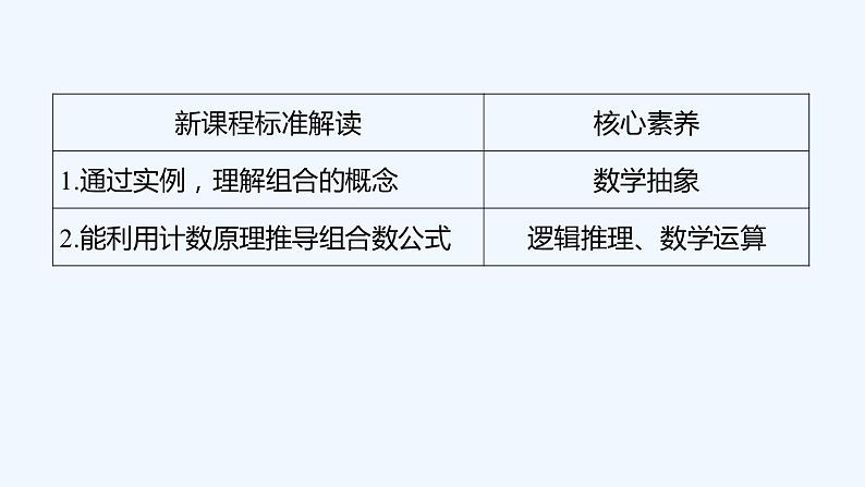【最新版】新教材北师大版【同步课件】课件1：§3　第1课时　组合与组合数~§3　第2课时　组合数的性质第2页
