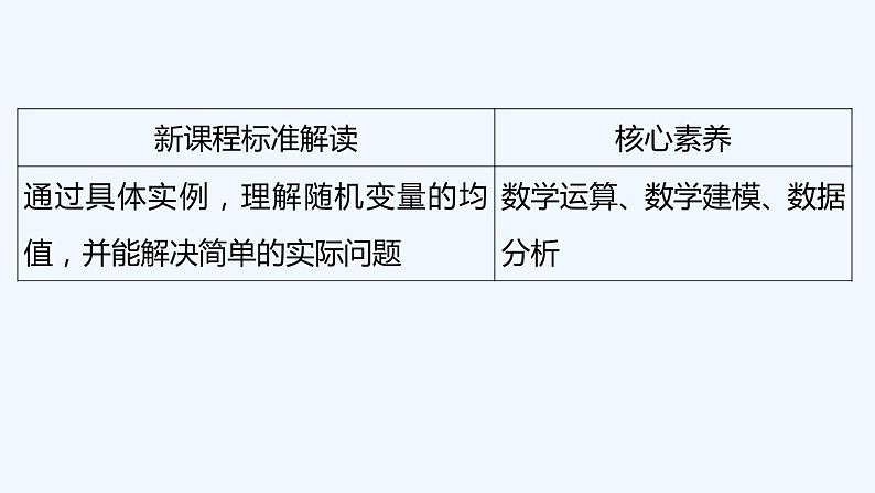 【最新版】新教材北师大版【同步课件】课件1：3.1　离散型随机变量的均值02