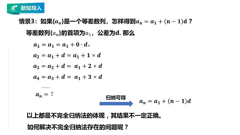高中数学选择性必修二  第四章  数列之数学归纳法教学课件第3页
