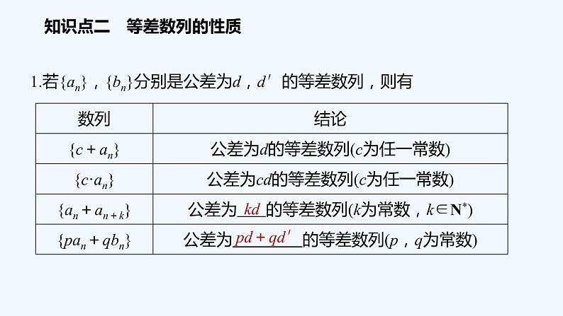 高中数学选择性必修二 第4章第2课时等差数列的性质教学课件第6页
