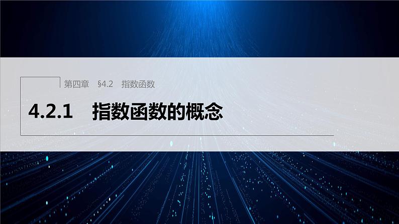 新教材人教A版步步高学习笔记【学案+同步课件】4.2.1 指数函数的概念01