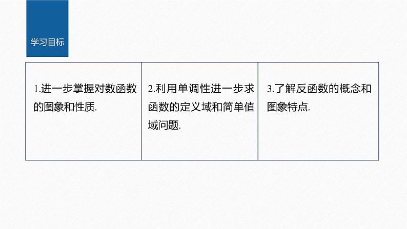 新教材人教A版步步高学习笔记【学案+同步课件】4.新教材人教A版步步高学习笔记【学案+同步课件】4.2 对数函数的图象和性质(二)02