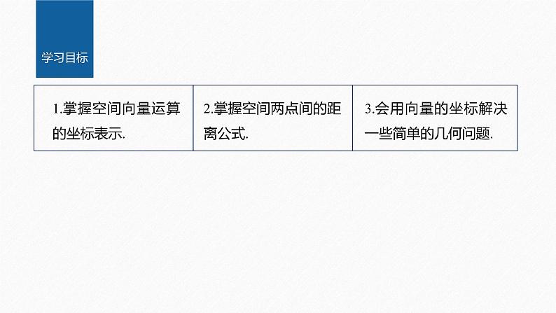 新教材人教A版步步高学习笔记【学案+同步课件】1.3.2　空间向量运算的坐标表示02