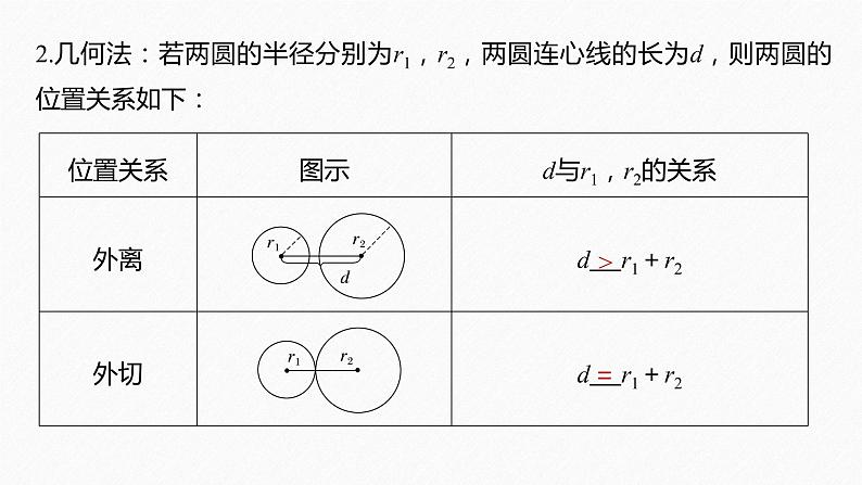 新教材人教A版步步高学习笔记【学案+同步课件】2.5.2　圆与圆的位置关系07