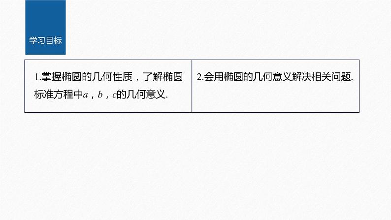 新教材人教B版步步高学习笔记【同步课件】第二章 2.5.2 第1课时　椭圆的几何性质02