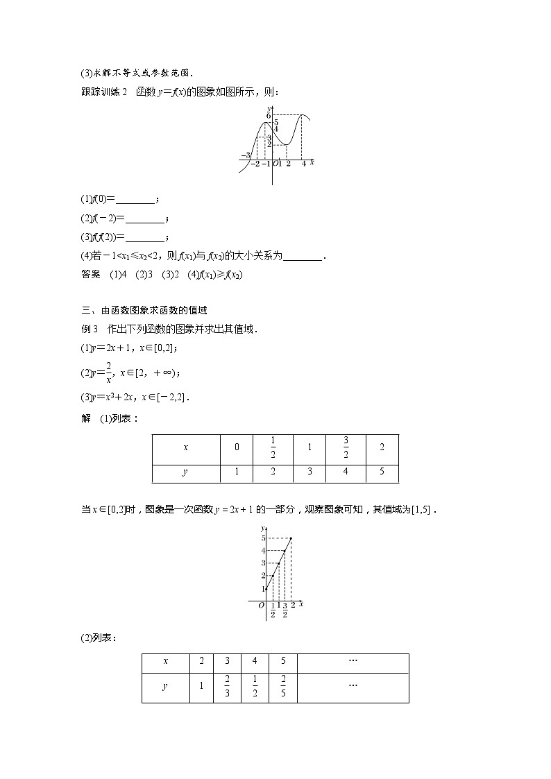 新教材苏教版步步高学习笔记【同步学案】第5章 §5.1 第2课时　函数的图象第3页