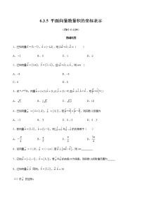 人教A版 (2019)必修 第二册6.3 平面向量基本定理及坐标表示课时作业