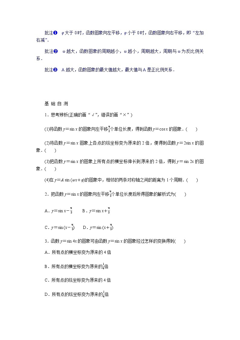 人教A版(2019)高中数学必修第一册5.6函数y＝A sin (ωx＋φ)导学案02