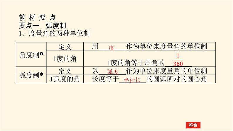 人教A版(2019)高中数学必修第一册5.1.2弧度制课件04