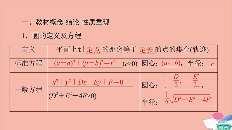 高考数学一轮复习第8章平面解析几何第3节圆的方程167课件第3页