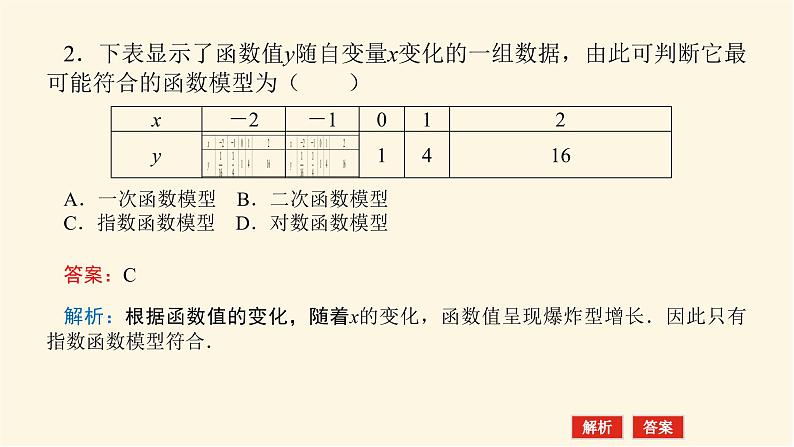 湘教版高中数学必修第一册4.5.1几种函数增长快慢的比较课件08