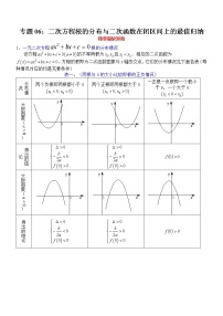 专题06 二次方程根的分布与二次函数在闭区间上的最值归纳-2023届高考数学一轮复习精讲精练（新高考专用）