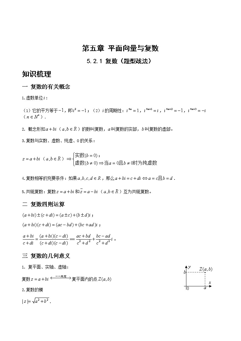 5.2.1复数（题型战法）- 备战2023年高三数学一轮复习题型与战法精准训练（新高考专用）（原卷版）第1页