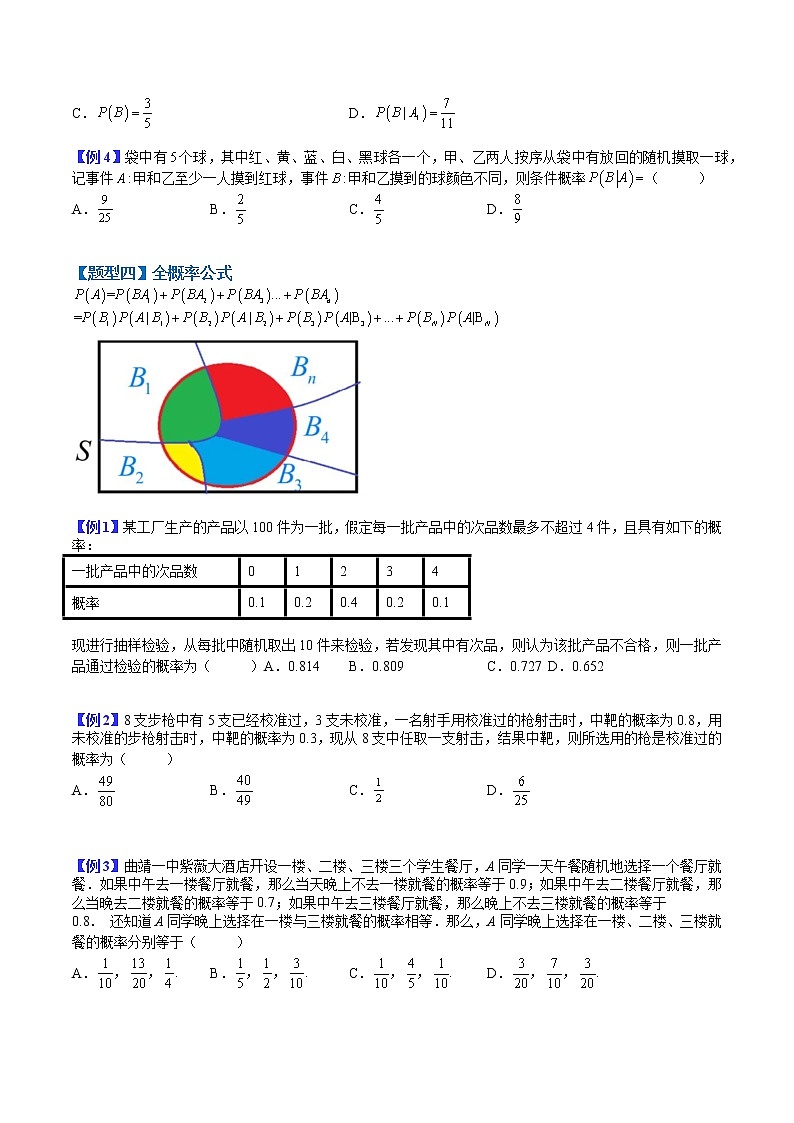 专题08 条件概率与全概率、贝叶斯公式- 2022-2023学年高二数学下学期热点题型归纳与变式演练(人教A版2019选择性必修第三册)03
