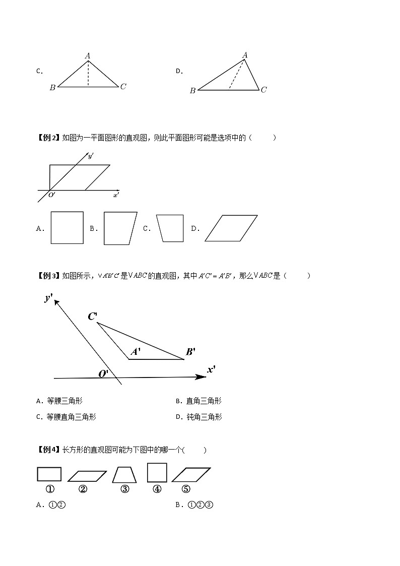 8.2立体图形的直观图(典例精讲)- 2022-2023学年高一下学期数学同步精讲+检测(人教A版2019必修第二册)(原卷版). 第2页