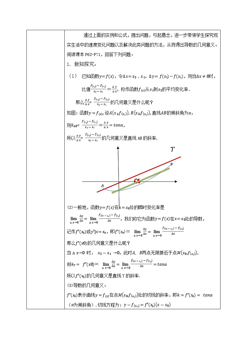 5.1.2《导数的概念及其几何意义》课件+教案02