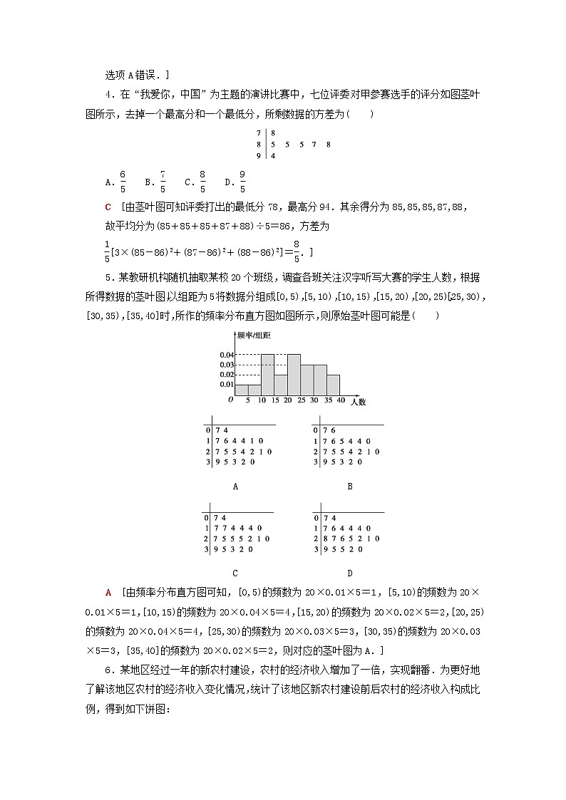 2023届高考数学一轮复习作业用样本估计总体新人教B版（答案有详细解析）第2页