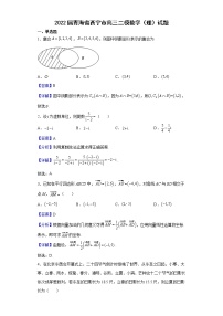 2022届青海省西宁市高三二模数学（理）试题含解析