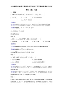 2022届四川省遂宁市射洪中学校高三下学期高考适应性考试数学（理）试题含解析