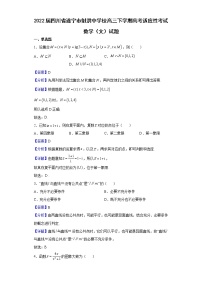 2022届四川省遂宁市射洪中学校高三下学期高考适应性考试数学（文）试题含解析