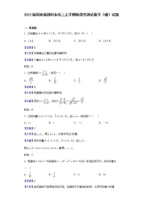 2023届河南省濮阳市高三上学期阶段性测试数学（理）试题含解析