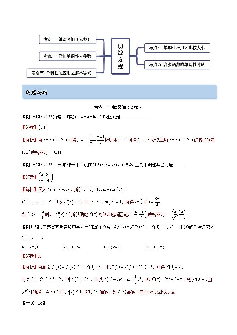 4.2 利用导数求单调性（精讲）（提升版）（解析版）第3页